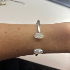 Kendra Scott Silver Bracelet with Iridescent Stones